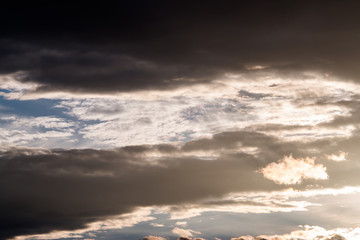Fototapeta premium colorful dramatic sky with cloud at sunset