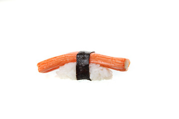 crab stick isolated in white background