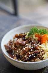 chicken teriyaki with rice