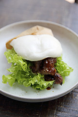 White chicken teriyaki burger