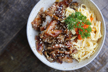 chicken teriyaki with rice