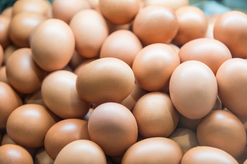 background of fresh eggs for sale at a market