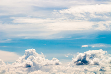 colorful dramatic sky with cloud at sunset