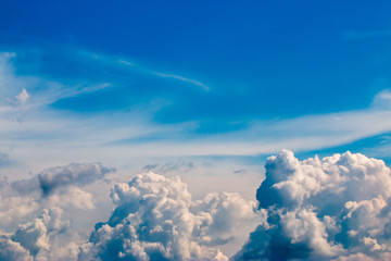 colorful dramatic sky with cloud at sunset