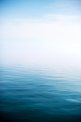 Calm deep blue lake