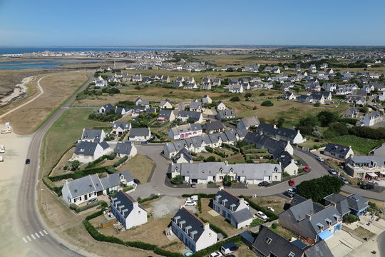 Bretagne - Blick vom Phare d&rsquo;Eckm&uuml;hl