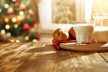 xmas time and milk on table 