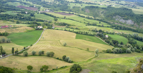 Fototapeta na wymiar Hills around San Leo (Emilia Romagna). Color image