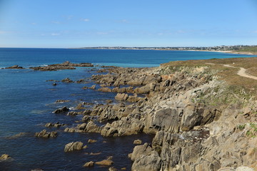 Fototapeta na wymiar Bretagne - Küste bei Plouhinec