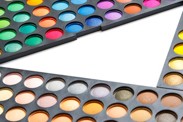Palette with a multicolored eyeshadows