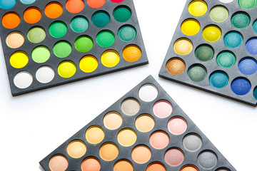 Palette with a multicolored eyeshadows