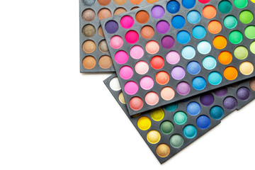 Palette with a multicolored eyeshadows