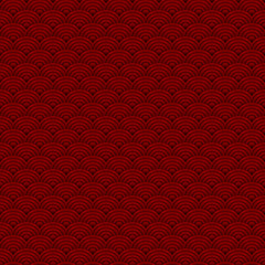Red Chinese background pattern for new years celebrations vector seamless