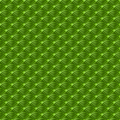 Chinese green seamless pattern dragon fish scales simple seamless pattern Nature background with japanese wave circle pattern pastel colors on green background. Vector korean