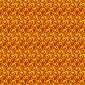 Chinese orange yellow gold seamless pattern dragon fish scales simple seamless pattern Nature background with japanese wave circle pattern vector korean