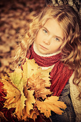 lovely girl with leaves