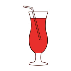 tropical cocktail cup isolated icon vector illustration design