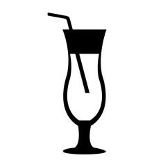 tropical cocktail cup isolated icon vector illustration design