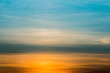 colorful dramatic sky with cloud at sunset