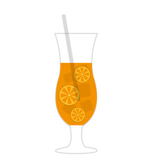 tropical cocktail cup isolated icon vector illustration design