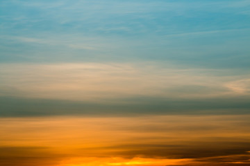 colorful dramatic sky with cloud at sunset