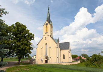 Naklejka premium Gothic pilgrim church Assumption of Blessed Virgin Mary, Cholina
