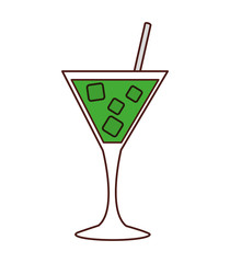 tropical cocktail cup isolated icon vector illustration design