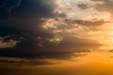 Fototapeta premium colorful dramatic sky with cloud at sunset