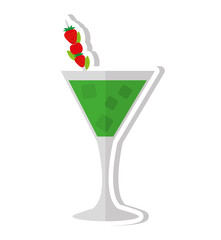 tropical cocktail cup isolated icon vector illustration design