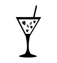 tropical cocktail cup isolated icon vector illustration design