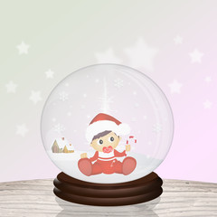 baby in the crystal ball