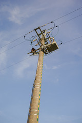 high voltage electrical pole structure