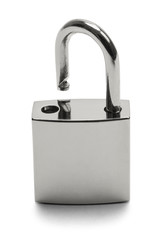 Open Silver Padlock Front