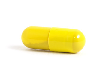 pills capsules isolated on white background