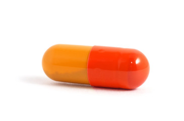 pills capsules isolated on white background