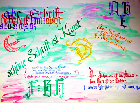 Kalligrafie alte Schrift Kunst