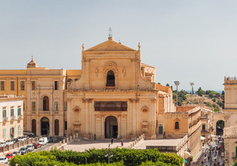 Obraz premium The church of Santissima Salvatore in Noto, Sicily