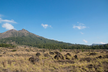 Naklejka premium Panoramic view lava fields at Bali Indonesia
