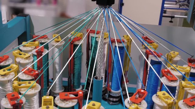 Industrial machine for braiding cords of great strength - sports, climbing, fishing, construction, tourism, military and ordinary shoe laces