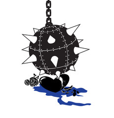 Tattoo. Pendulum big shock to the heart. Blood flow map