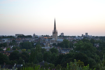 Fototapeta na wymiar Norwich city landscape 