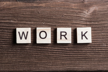 Fototapeta premium wooden elements with word work