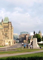 Fototapeta premium Ottawa corner of Parliament Hill 2008