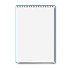 realistic notebook, exercise book , vector illustration