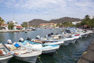Fototapeta na wymiar Mexican Resort Boats