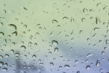 Water drops on glass.