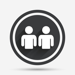 Friends sign icon. Social media symbol.