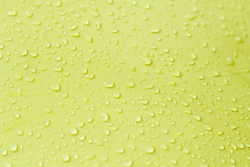 Plakat Drop of water on yellow background