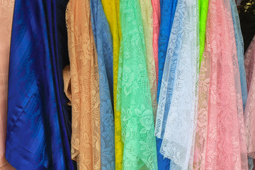 Multicolored scarves