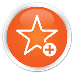Add to favorite icon orange glossy round button